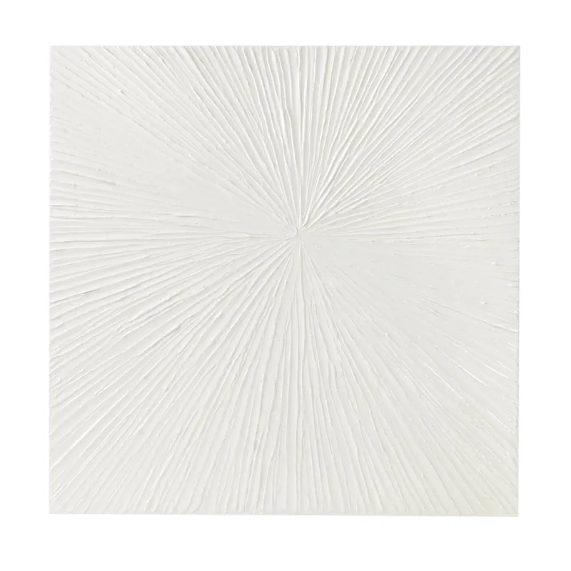 Madison Park Signature Sunburst Hand Painted Dimensional Resin Wall Art - White