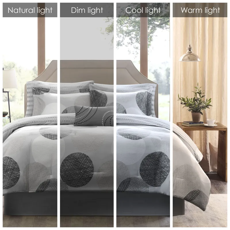 Madison Park Essentials Knowles Comforter Set with Cotton Bed Sheets