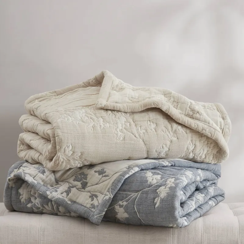 Harbor House Catalina Botanical Cotton Jacquard Throw
