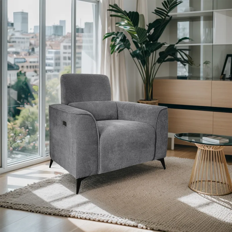 Madison Power Recliner - Dark Grey