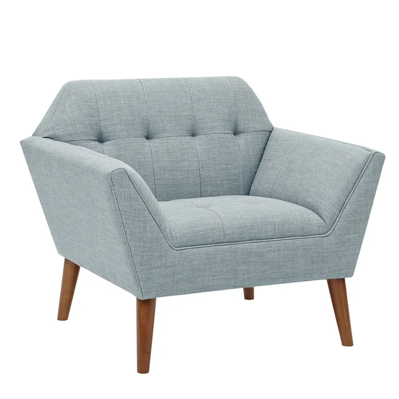 Newport Newport Wide Mid-Century Modern Lounge Chair - Light Blue