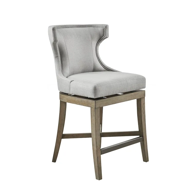 Carson Counter Stool with Swivel Seat - Light Grey