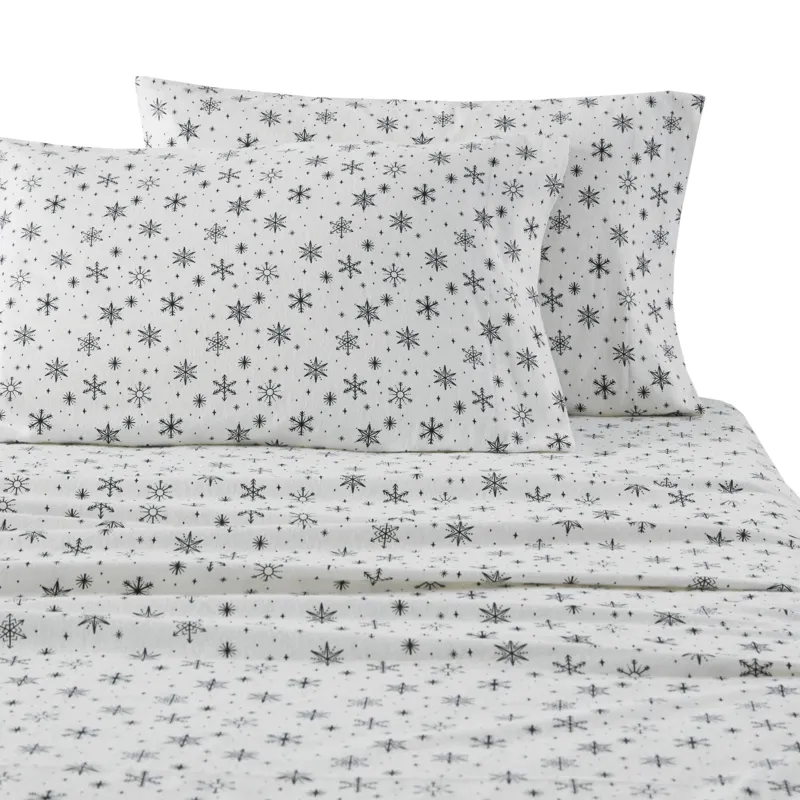 True North by Sleep Philosophy Cozy Cotton Flannel Printed Sheet Set