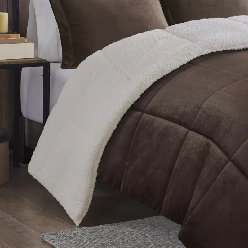 Woolrich Alton Plush to Sherpa Down Alternative Comforter Set