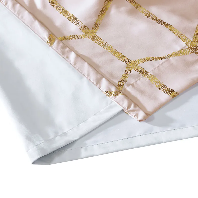 Raina Total Blackout Metallic Print Grommet Top Curtain Panel - Blush/Gold