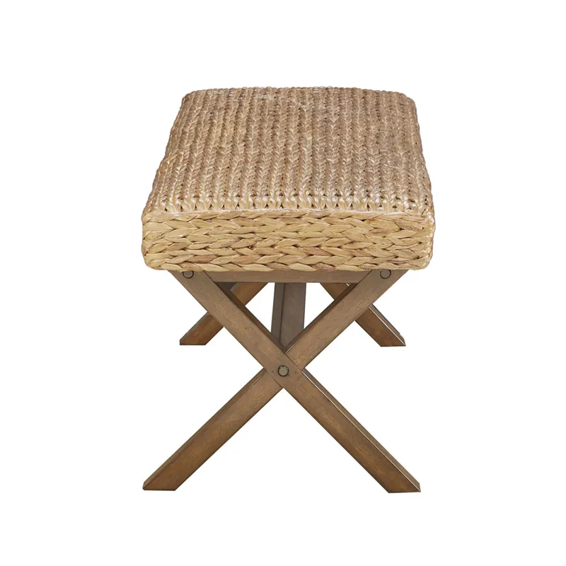 Seadrift Seadrift Hand-woven Water Hyacinth Accent Bench - Brown