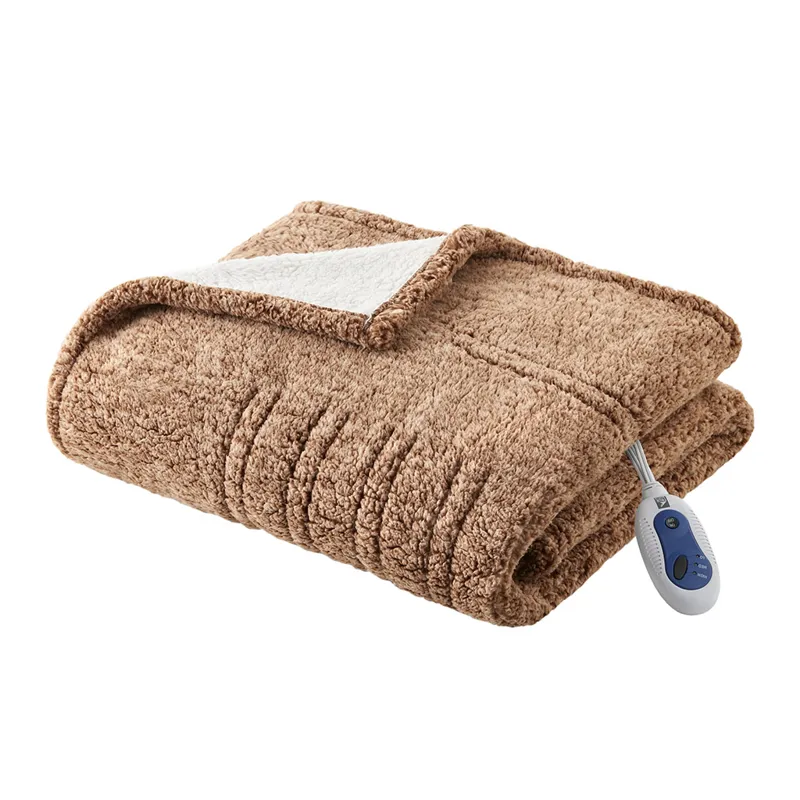 True North by Sleep Philosophy Marbled Sherpa Heated Throw
