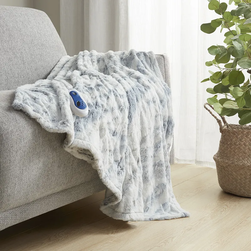 Beautyrest Zuri Oversized Faux Fur Heated Throw