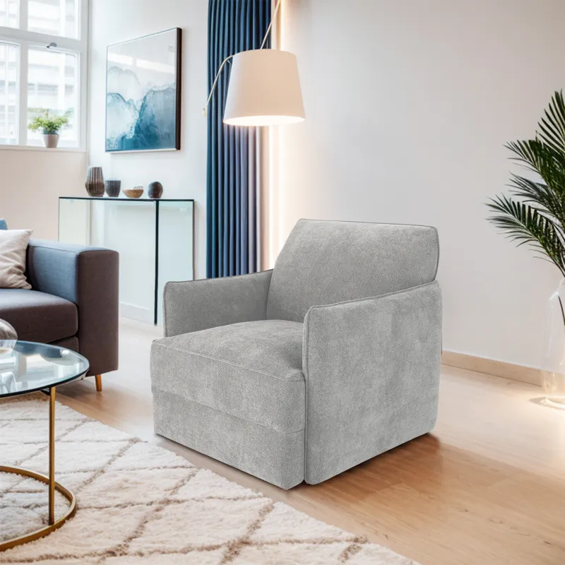 Carly Swivel Chair - Light Grey