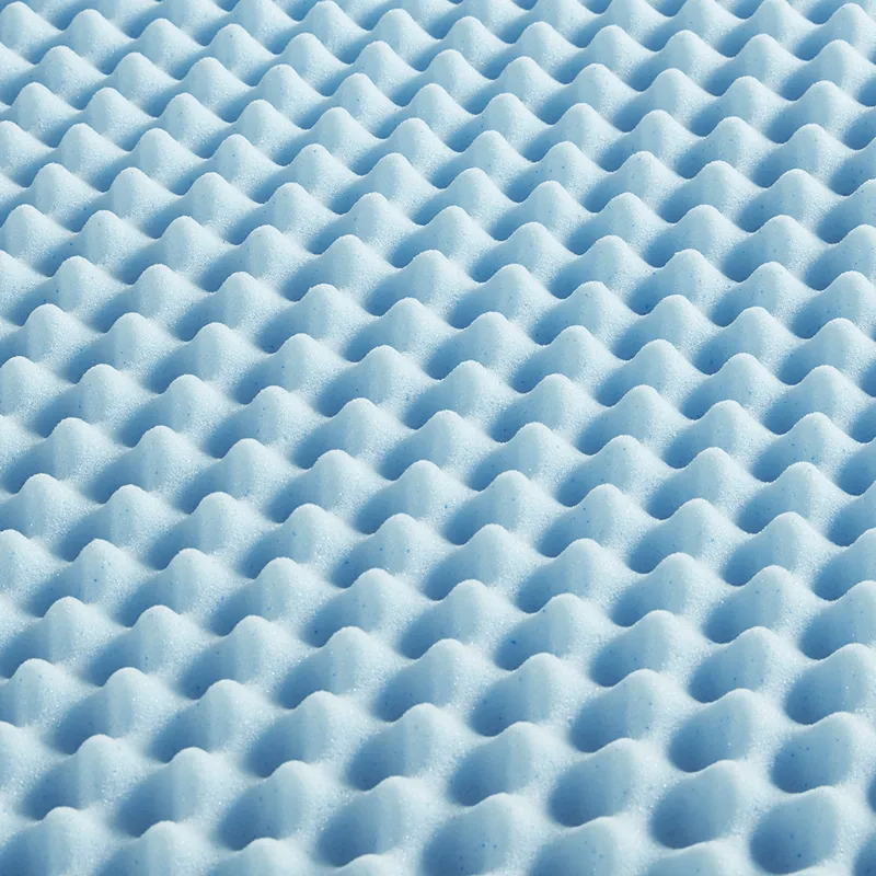 1.5\" Gel Memory Foam Full All Season Reversible Hypoallergenic 1.5\" Cooling Mattress Topper - Blue