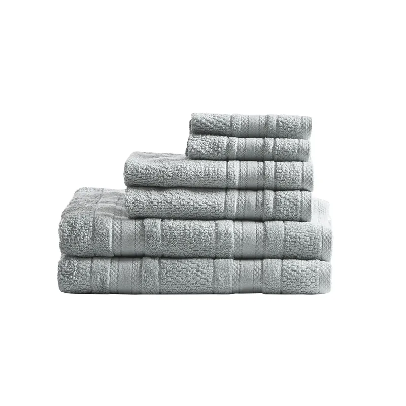 Madison Park Essentials Adrien Super Soft Cotton Quick Dry Bath Towel 6 Piece Set
