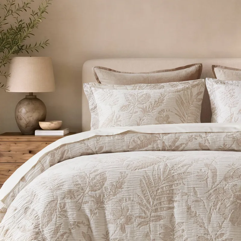 Harbor House Maison Tropical Cotton Jacquard Botanical Duvet Cover Set