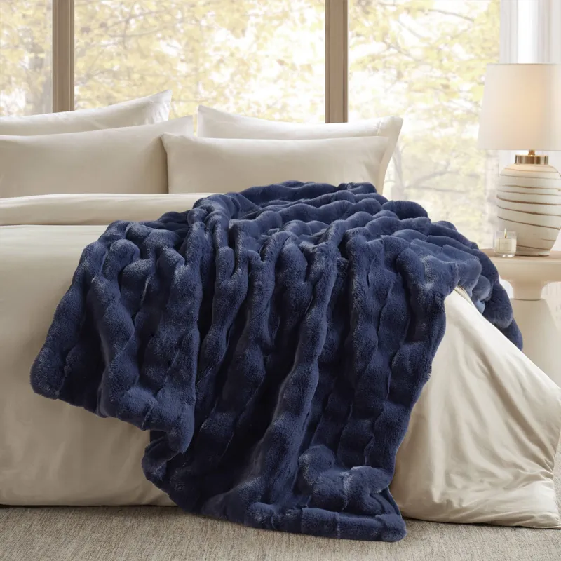 Madison Park Vivienne Faux Fur Throw