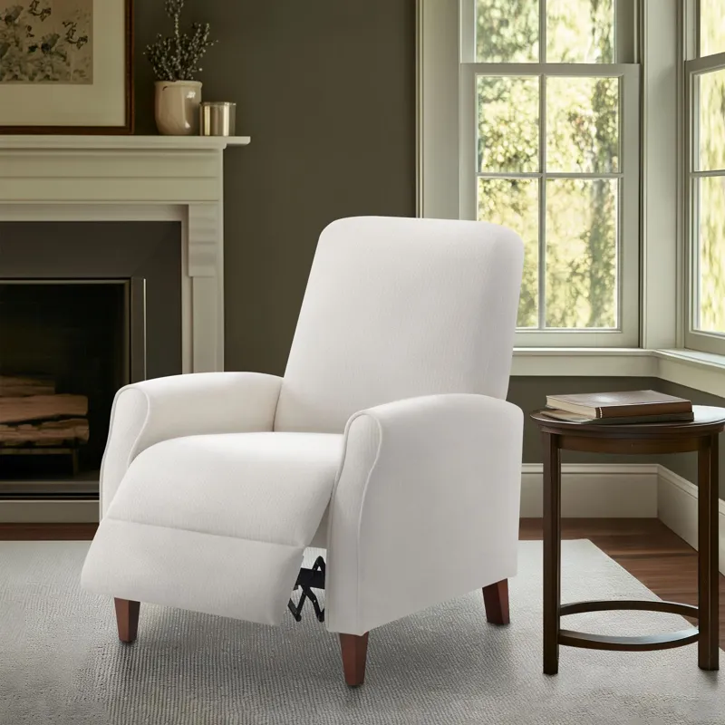 Madison Park Marena Upholstered Manual Push Back Recliner
