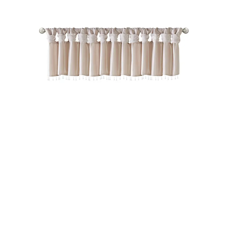 Madison Park Emilia Lightweight Faux Silk Valance With Beads