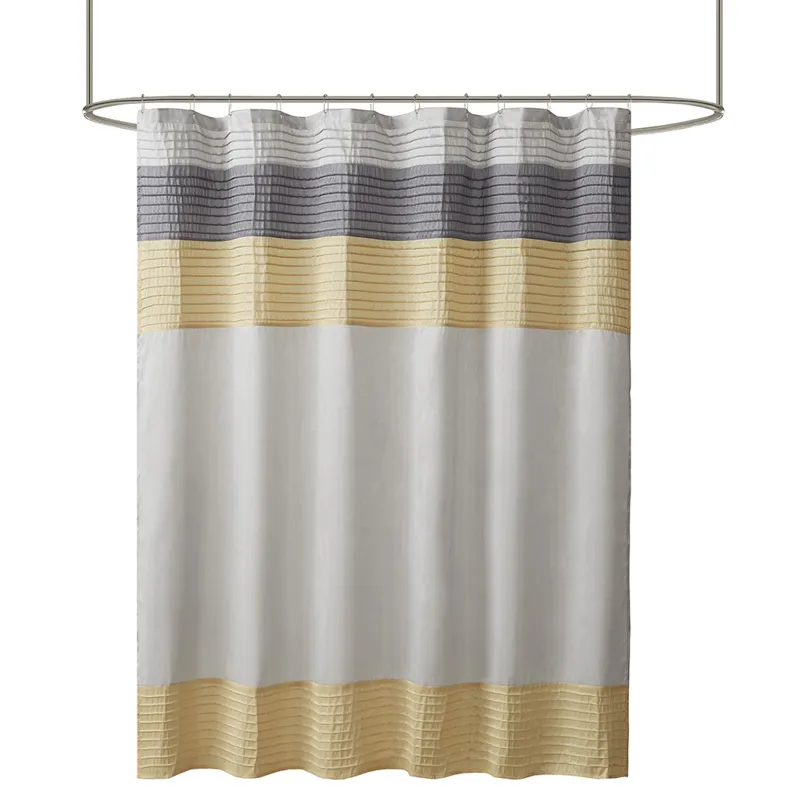Amherst Faux Silk Shower Curtain - Yellow