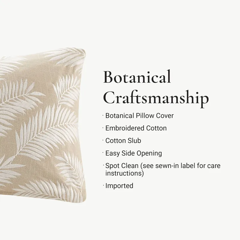 Harbor House Ella Botanical 1 Piece Cotton Pillow Cover