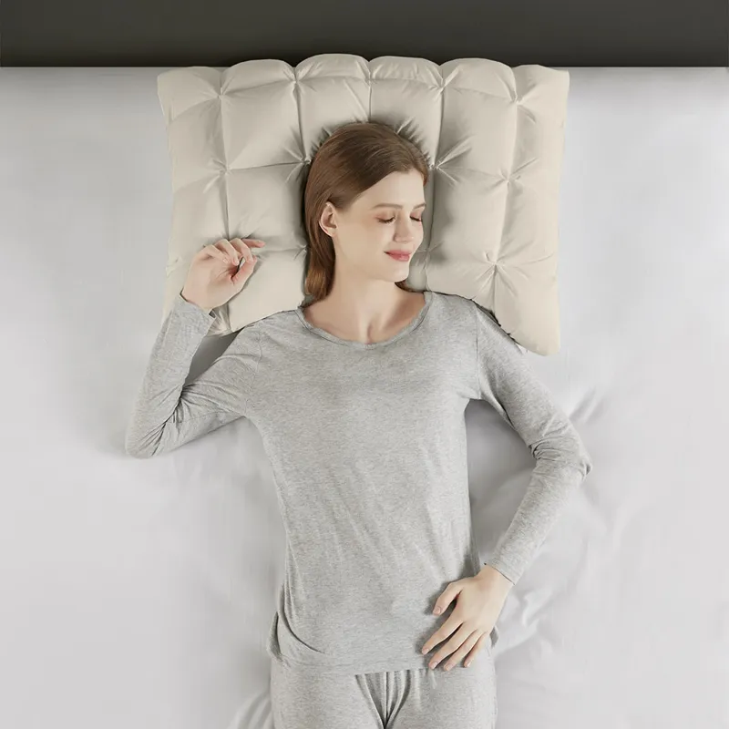 Stay Puffed Overfilled Pillow Protector Single Piece - Tan