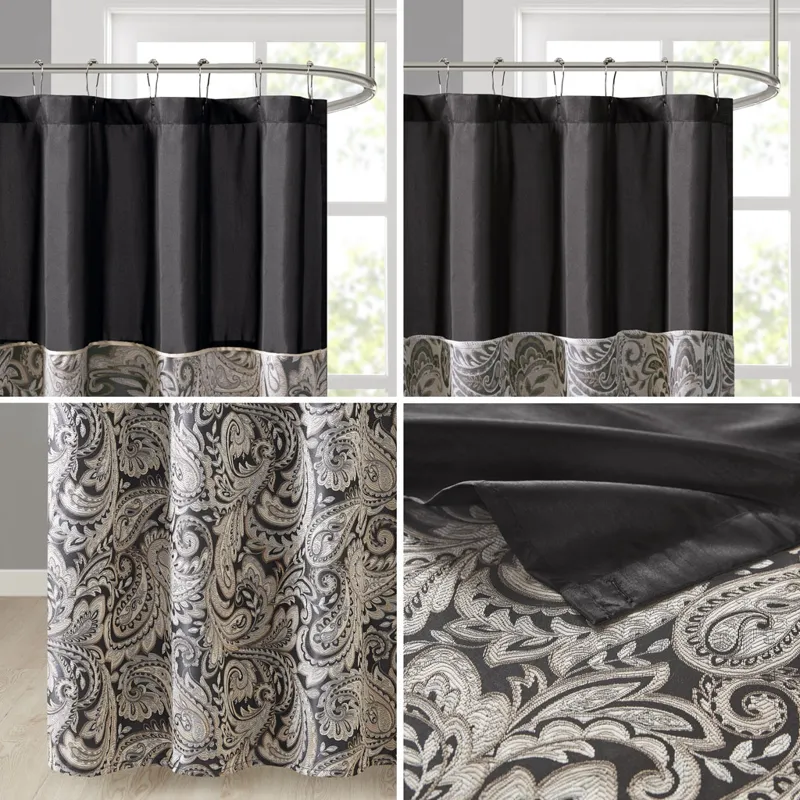Madison Park Aubrey Jacquard Shower Curtain