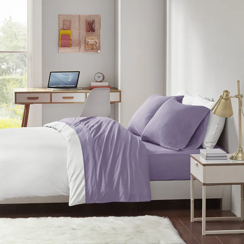 Intelligent Design Cotton Blend Jersey Knit All Season Sheet Set