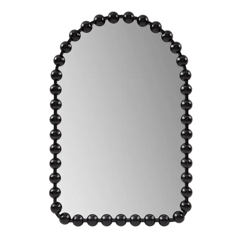 Madison Park Signature Marlowe 24X36 Arch Beaded Wall Mirror - Black