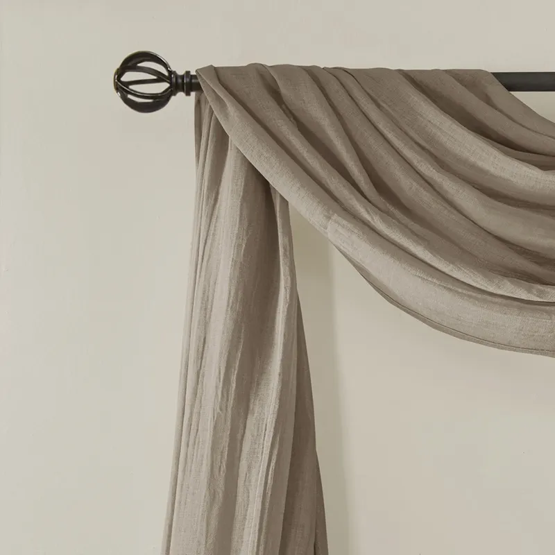 Madison Park Harper Solid Crushed Scarf Sheer