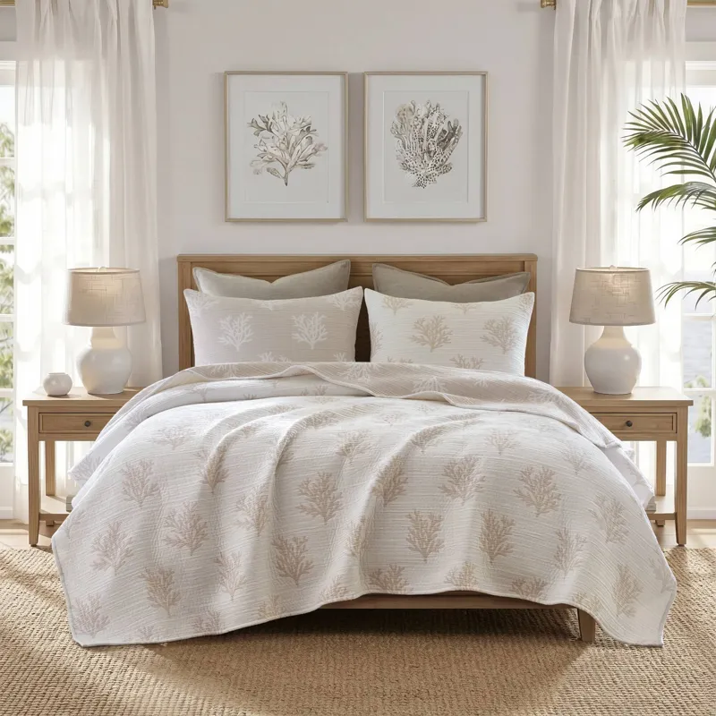 Harbor House Blue Mia Coral 3 Piece Quilt Mini Set