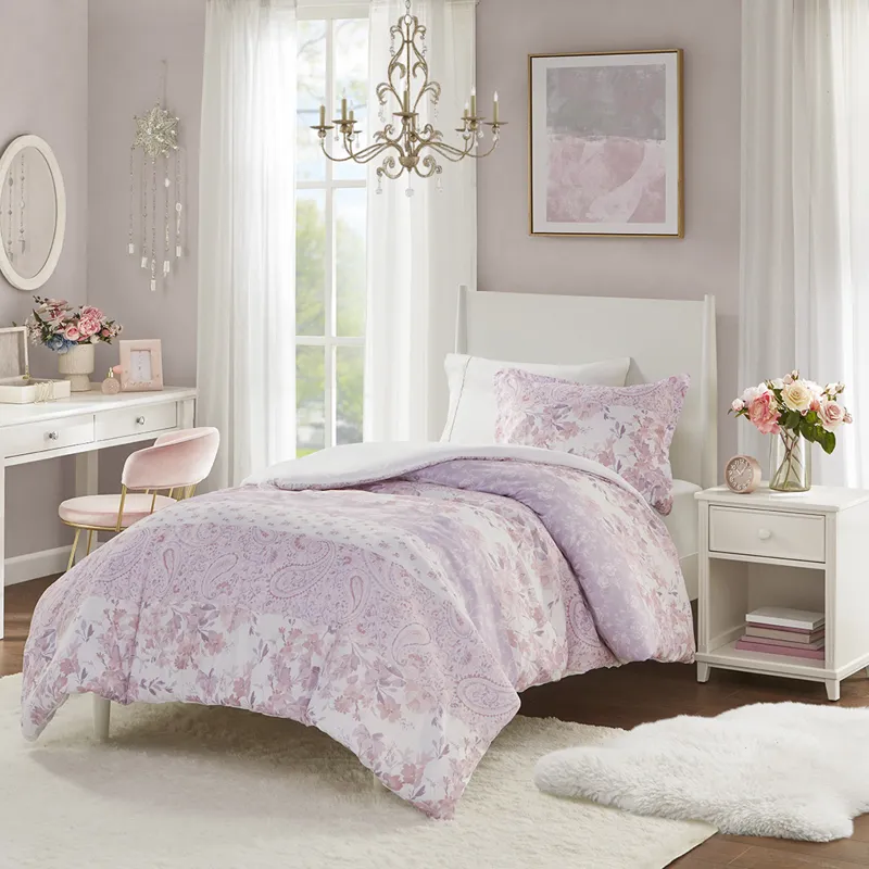 Intelligent Design Oliena Floral Paisley Duvet Cover Set