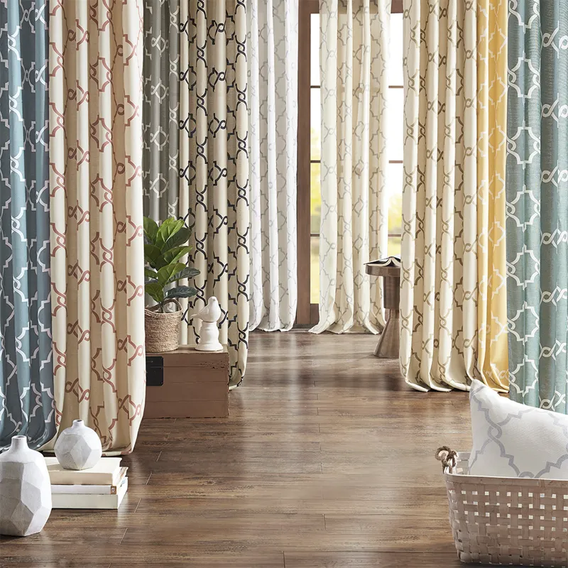 Madison Park Saratoga Fretwork Print Grommet Top Window Curtain Panel