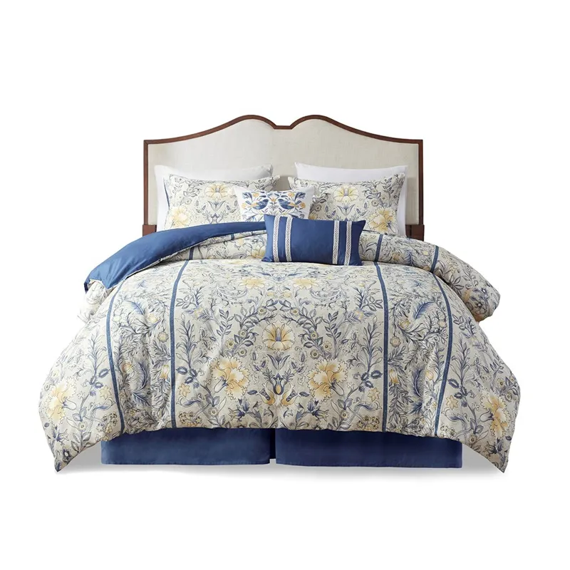 Harbor House Blue Livia 6 Piece Cotton Comforter Set