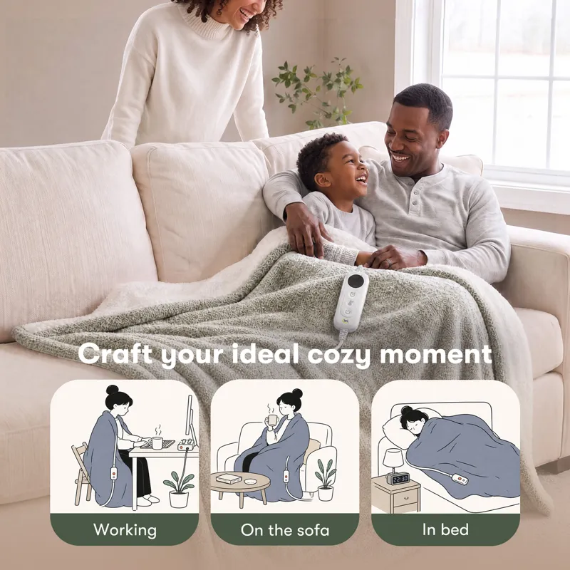 Serta Marled Dream Soft Heated Throw