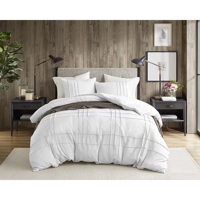 Comfort Spaces Walker Soft Washed Pleated Comforter Set