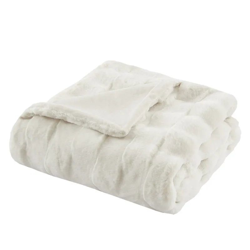 Madison Park Vivienne Faux Fur Throw