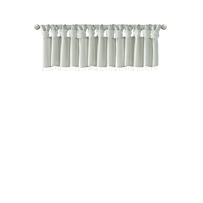 Madison Park Emilia Lightweight Faux Silk Valance With Beads