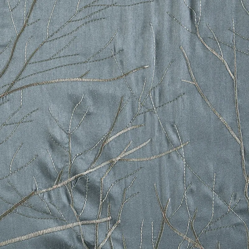 Madison Park Andora Faux Silk Embroidered Window Valance