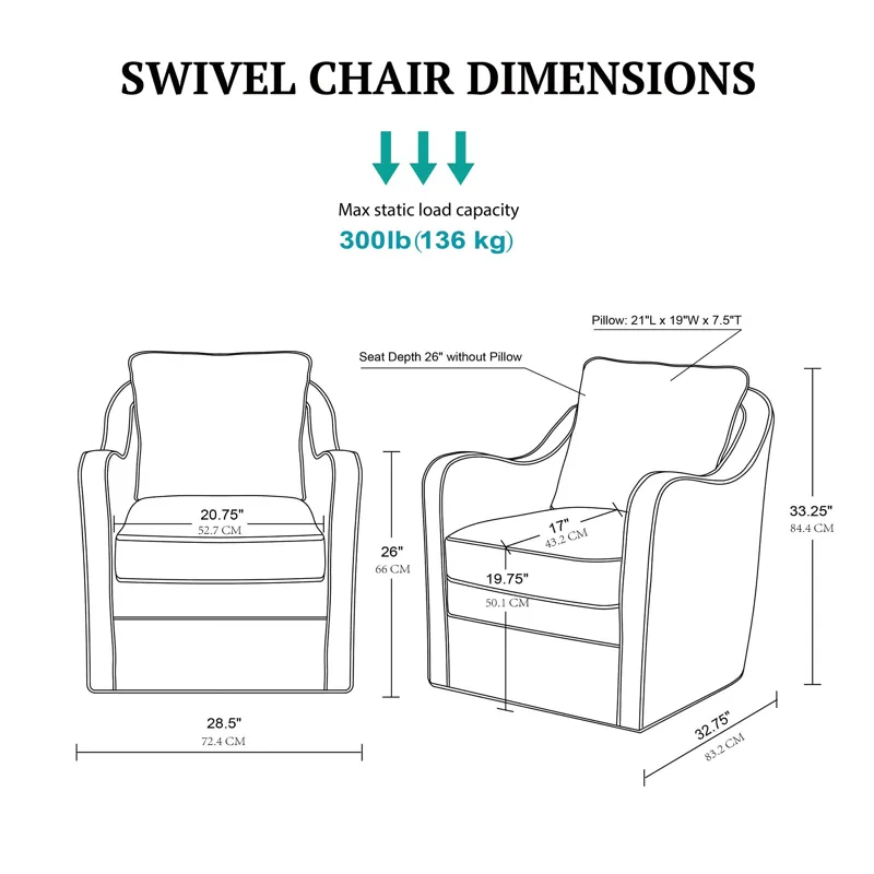 Madison Park Brianne Upholstered Swivel Curved Armchair