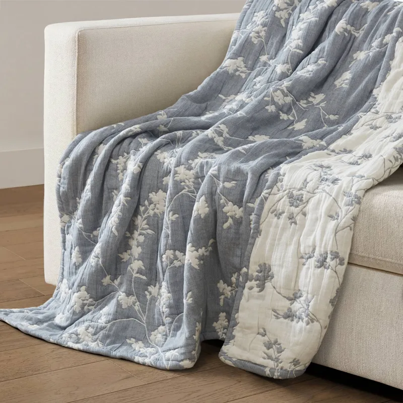 Harbor House Catalina Botanical Cotton Jacquard Throw