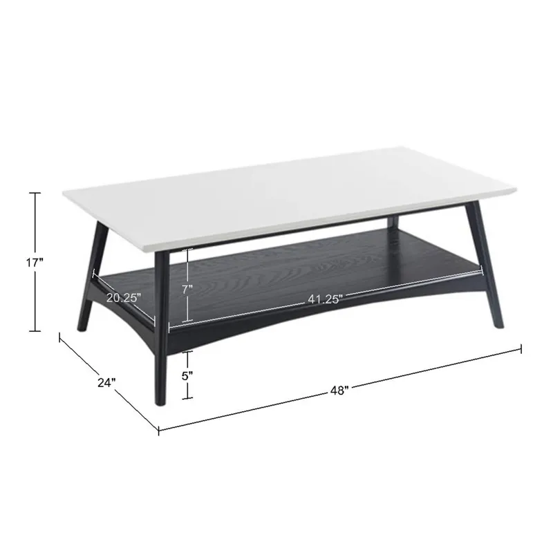 Parker Coffee Table - Off-White/Black