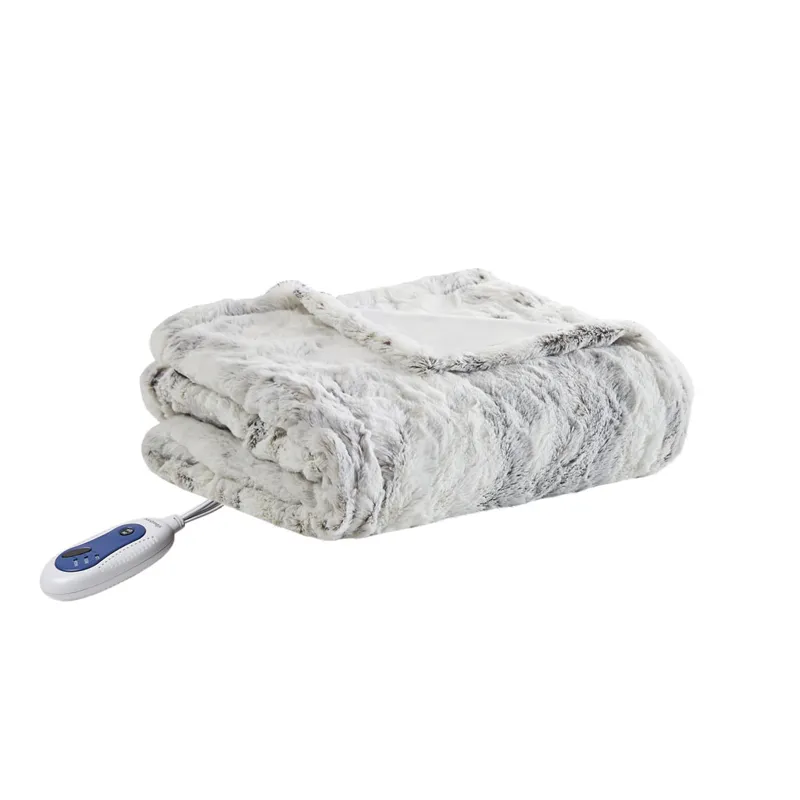 Beautyrest Zuri Oversized Faux Fur Heated Throw