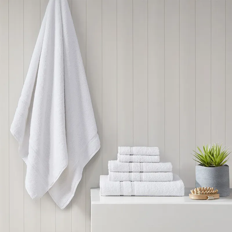 Aegean 100% Turkish Cotton 6 Piece Towel Set - White