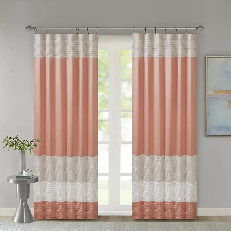Amherst Polyoni Pintuck Curtain Panel - Coral