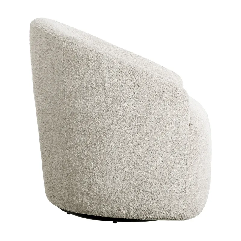 Bonn Upholstered 360 Degree Swivel Chair - Cream