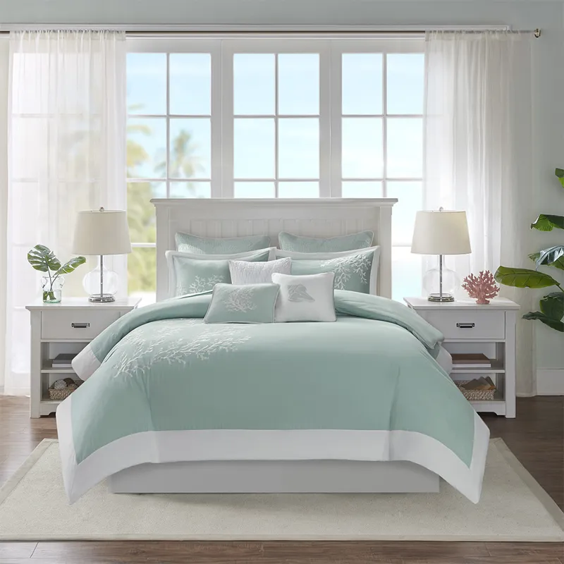 Coastline Euro Sham - Aqua