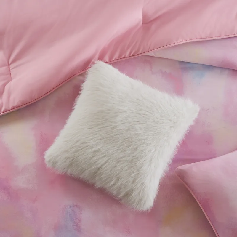 Intelligent Design Cassiopeia Watercolor Tie Dye Printed Comforter Set with Throw Pillow