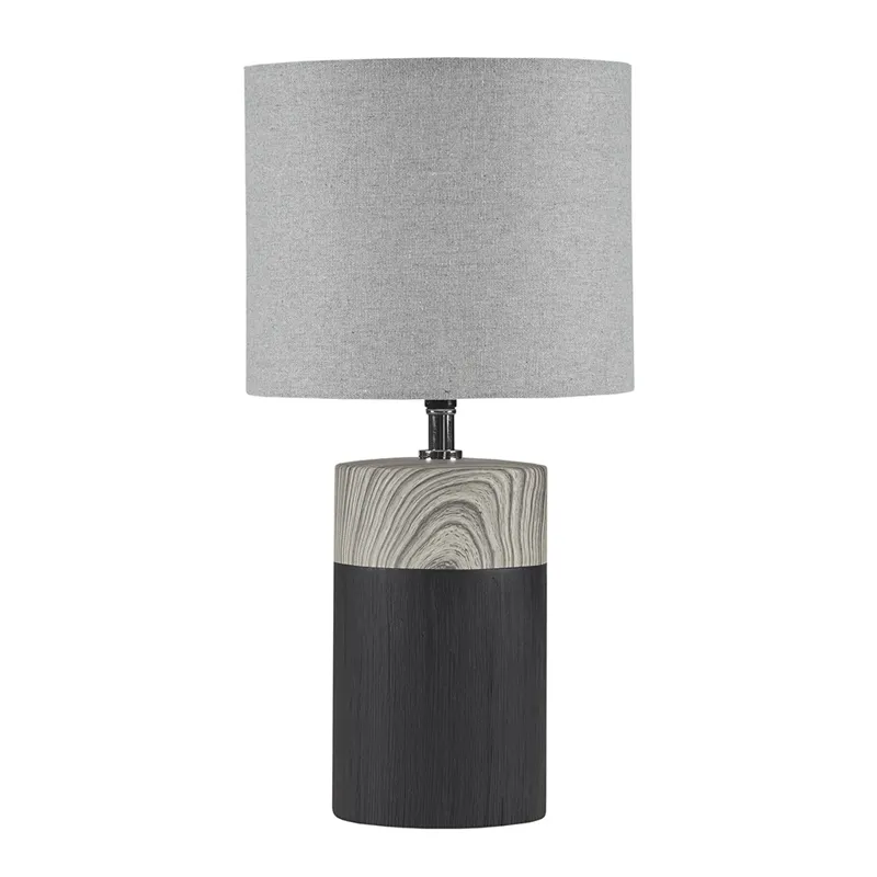 Nicolo Textured Ceramic Table Lamp - Black