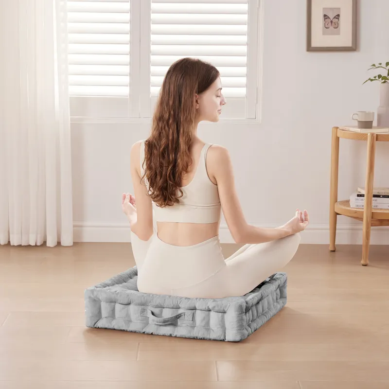 Intelligent Design Azza Poly Chenille Square Floor Pillow Cushion