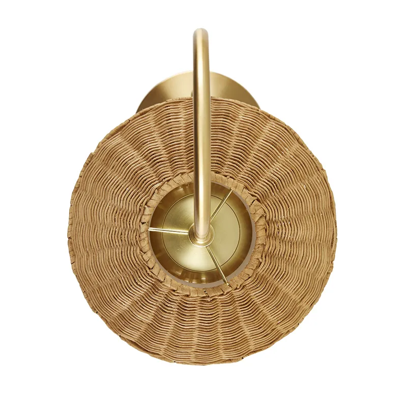 Laguna Rattan Weave Shade Table Lamp - Gold/Natural