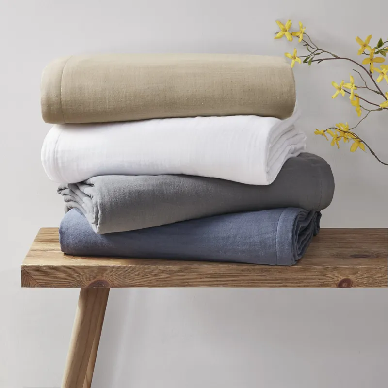 Clean Spaces Gauze 100% Cotton Lightweight Blanket
