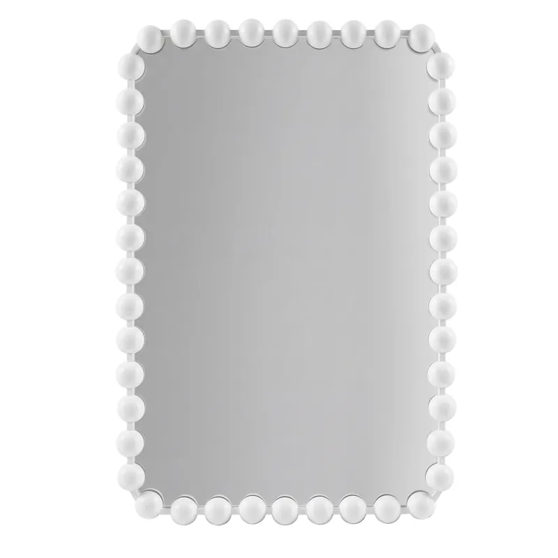 Madison Park Signature Marlowe 24X36 Rounded Rectangle Beaded Wall Mirror