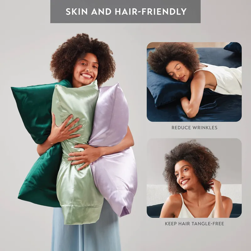 Satin King Luxury 2 PC Pillowcases - Midnight Blue